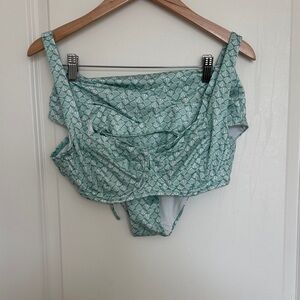 Mint Green Seashell Patterned Two-Piece Bikini Swim Set Victoria’s Secret